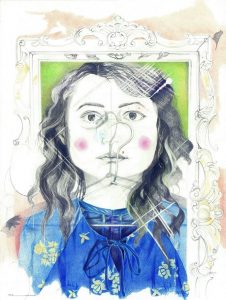 Intoxitcated, Goddesses Series-60x45cm-Colored Pencil on Cardboard-2012